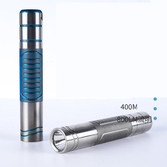 Titanium alloy ultra-bright flashlight with magnetic charging Hanheld Torch