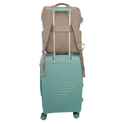 Joan & David Diamond Quilted Puffer Nylon Square Laptop Backpack