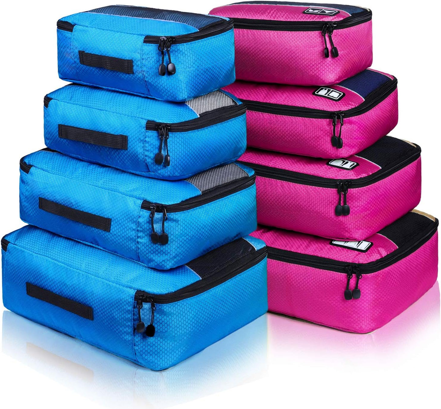 Packing Cubes Luggage Bags Organizer Durable Travel Accessories with Clothing Label