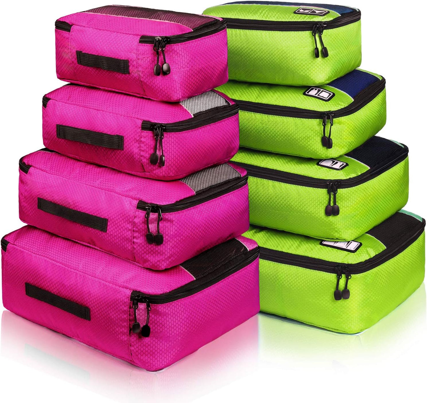 Packing Cubes Luggage Bags Organizer Durable Travel Accessories with Clothing Label