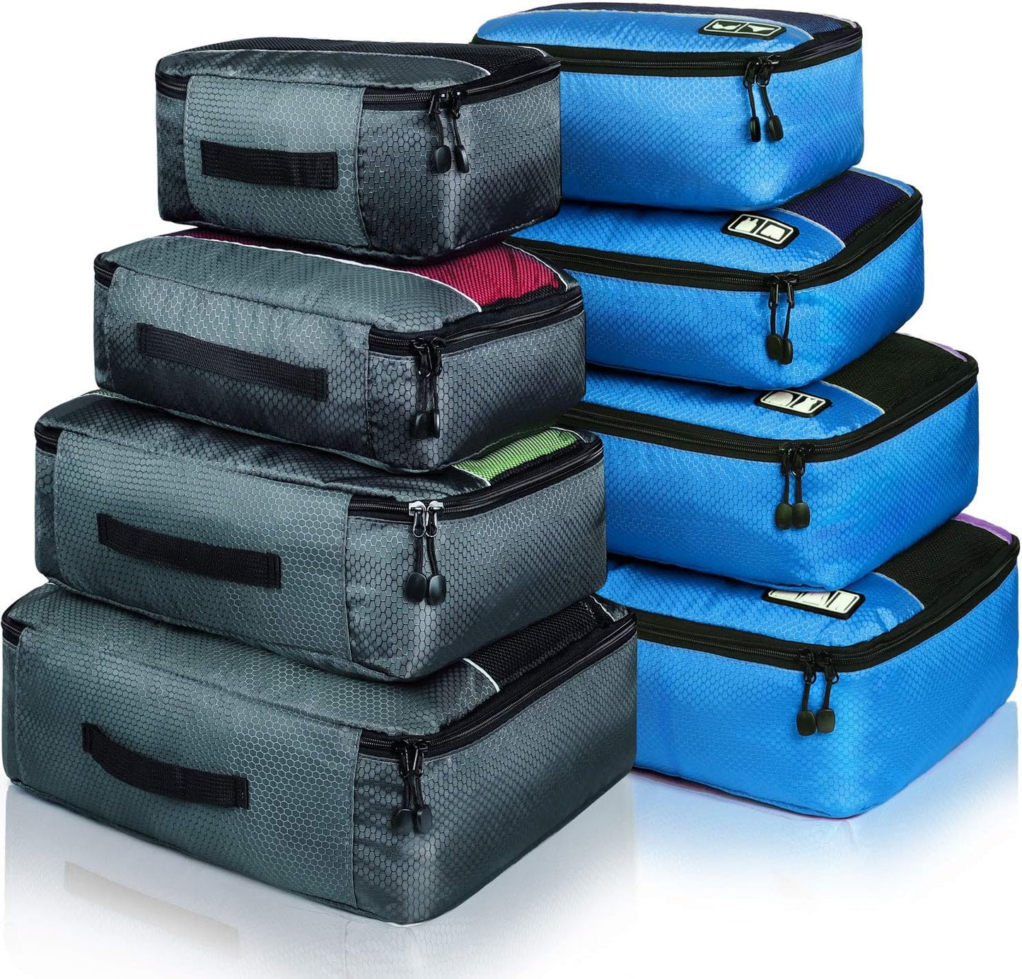 Packing Cubes Luggage Bags Organizer Durable Travel Accessories with Clothing Label