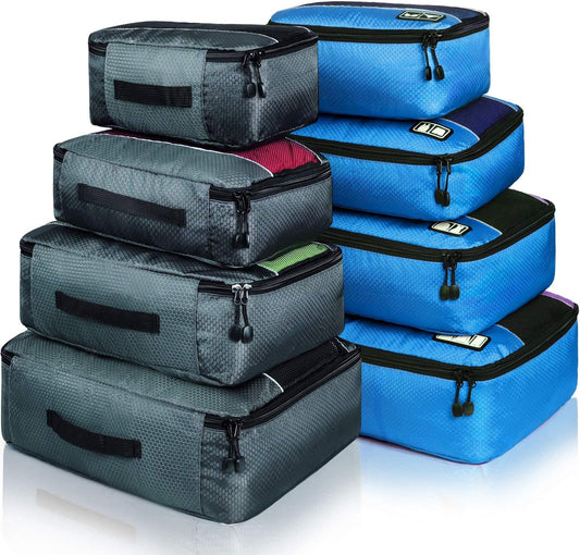 Packing Cubes Luggage Bags Organizer Durable Travel Accessories with Clothing Label