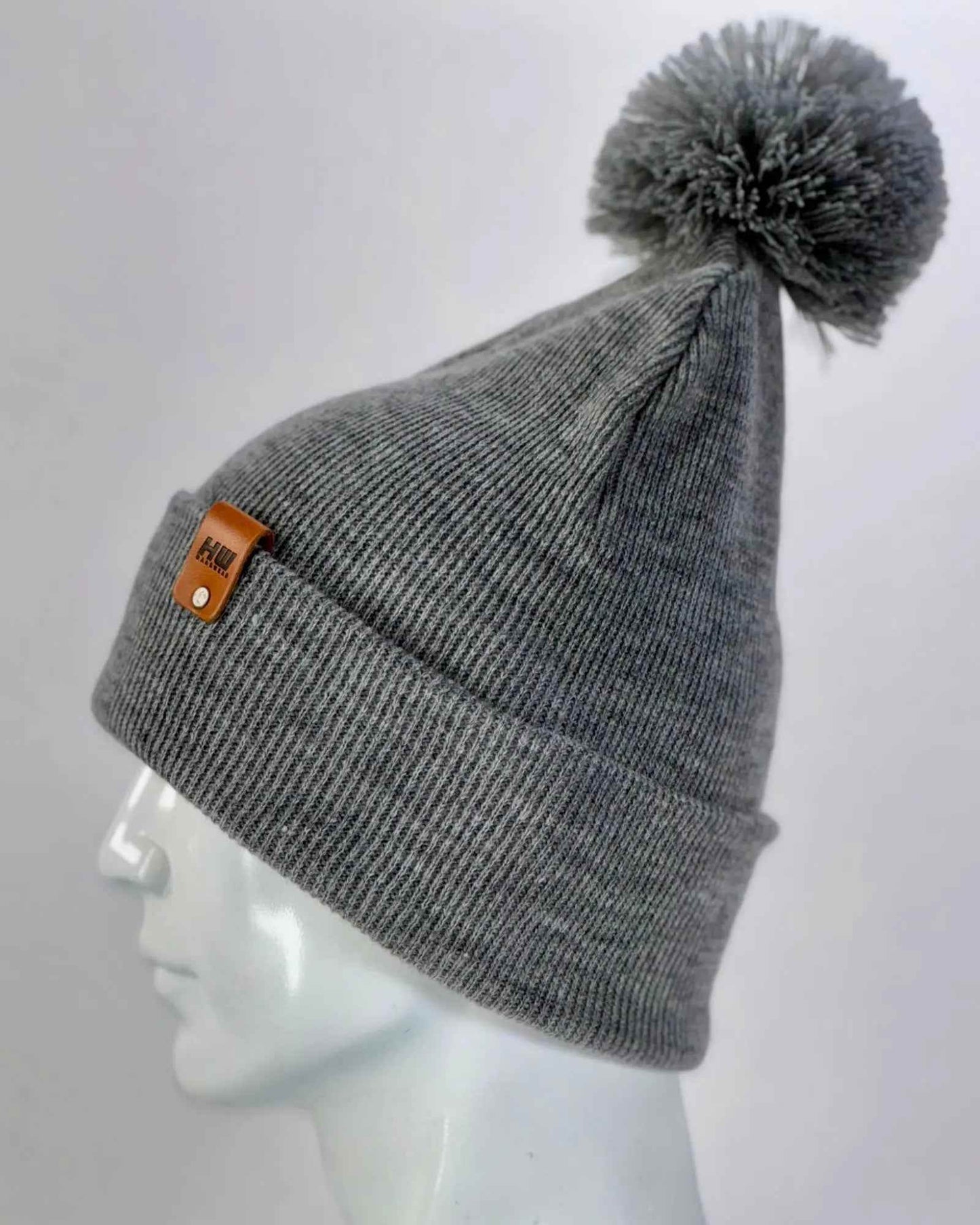 CPP1 HAAKWEAR PomPom Beanie - Made in USA - Koala Gray