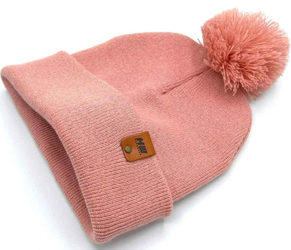 CPP1 HAAKWEAR PomPom Beanie - Made in USA - Pearl Pink
