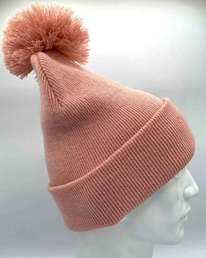 CPP1 HAAKWEAR PomPom Beanie - Made in USA - Pearl Pink