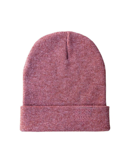 CS105 HAAKWEAR Traditional Silent Cuffed Beanie, Rusty Burgundy