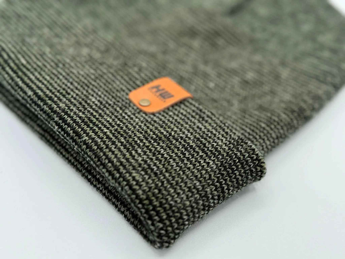 HAAKWEAR Classic Fusion Cuffed Beanie - Black / Green, Made in USA