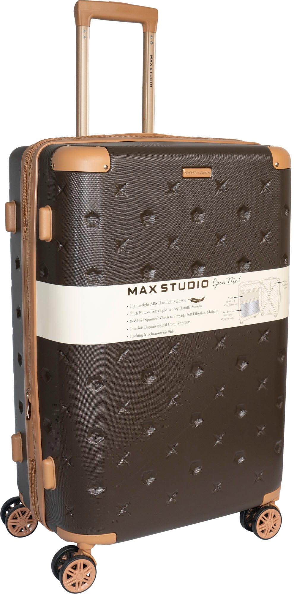 Max Studio Hard Sided ABS 3-Piece The Bucharest  Luggage Set
