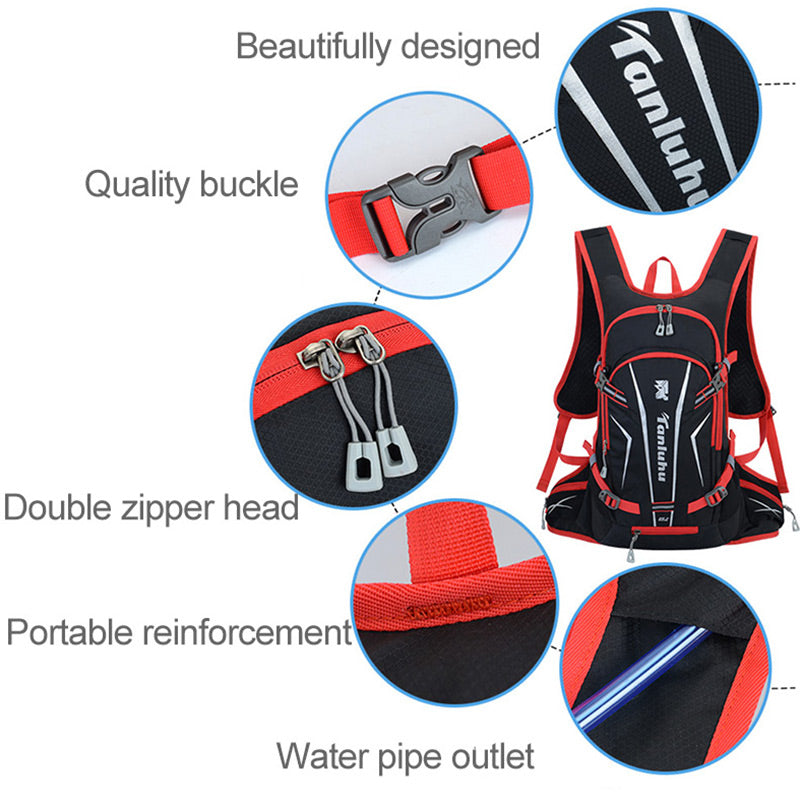 25L Sport Cycling Rid Backpack For Bicycle Women Men Bike Outdoor Running Hiking Black Reflective Cycling Backpack
