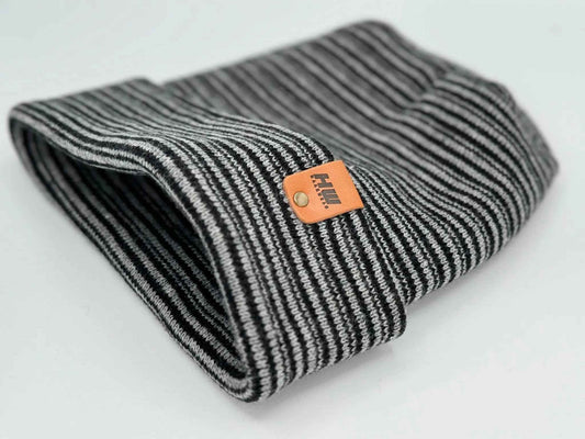 H-Stitch™ Contrast Cuffed Beanie – Black/Gray | Made in USA | Trending Ski & Snowboard Beanie