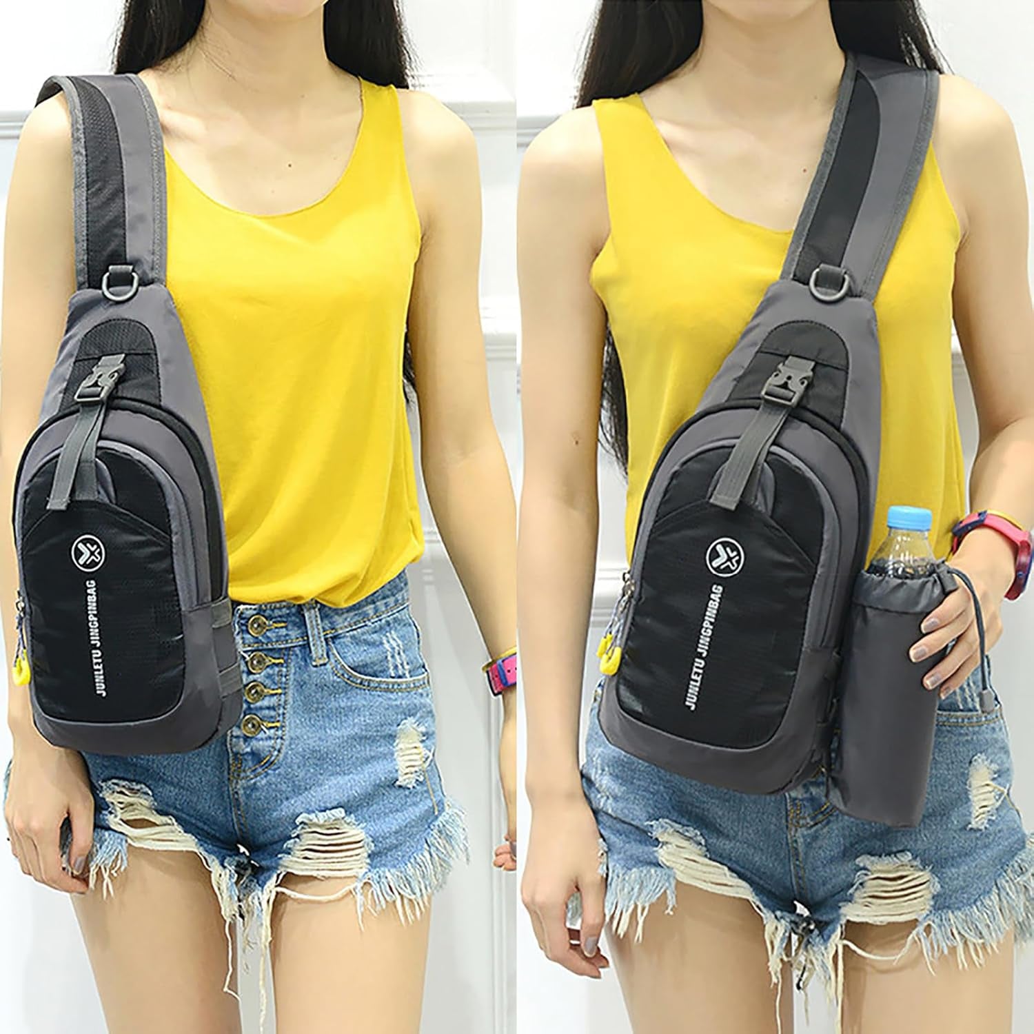 Chest Crossbody Sling Backpack Bag Travel Bike Gym Daypack for Women Men