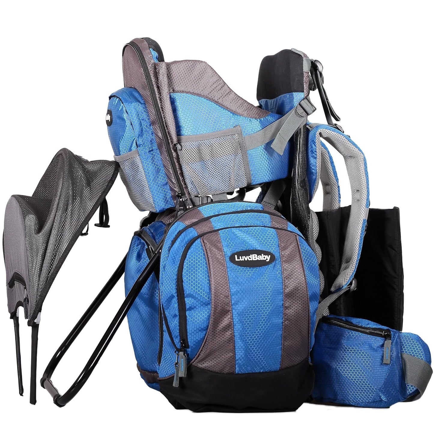 Hiking Baby Carrier Backpack - Comfortable Toddler/Baby Backpack Carrier System with Diaper Change Pad, Insulated Pocket + Rain and Sun Hood to Protect Your Child