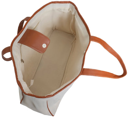 Magid Canvas Slogan Tote "ESCAPE"