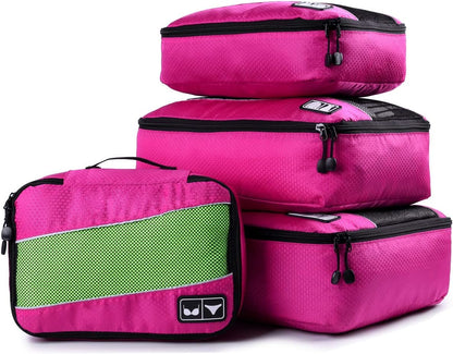 Packing Cubes Luggage Bags Organizer Durable Travel Accessories with Clothing Label