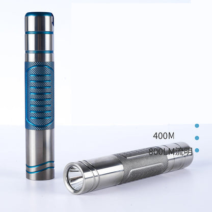 Titanium alloy ultra-bright flashlight with magnetic charging Hanheld Torch